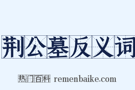 荆公墓反义词是什么意思的图片